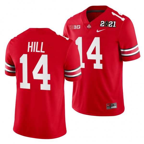 Ohio State Buckeyes K.J. Hill 2021 Sugar Bowl Champions Jersey Scarlet College Football Playoff Home