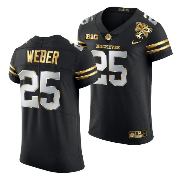 Ohio State Buckeyes Mike Weber 2021 Sugar Bowl Jersey Authentic Football Black Golden Limited