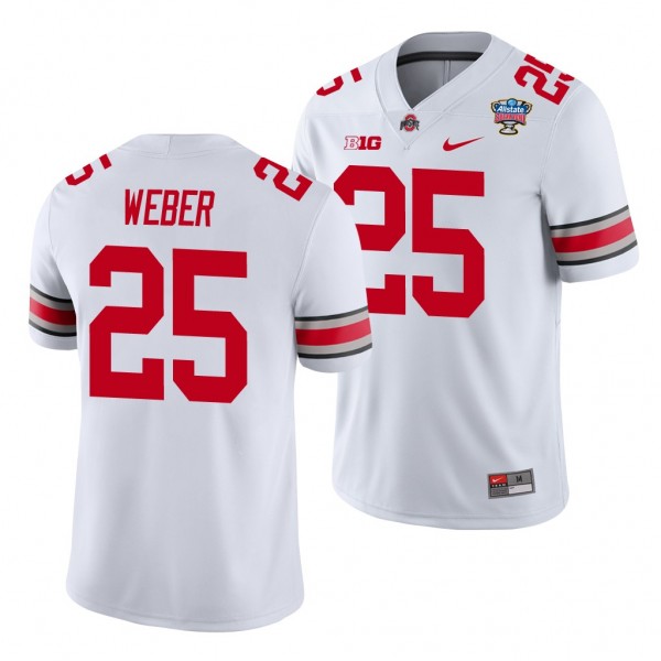 Ohio State Buckeyes Mike Weber 2021 Sugar Bowl Whi...