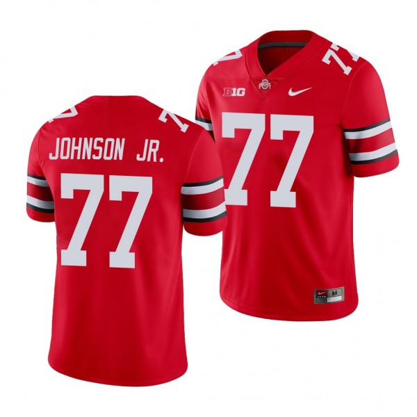 Ohio State Buckeyes Paris Johnson Jr. 77 Scarlet G...