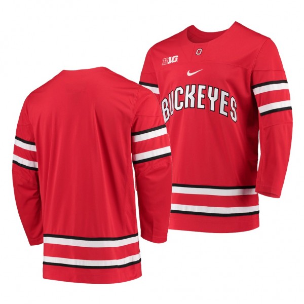 Ohio State Buckeyes Scarlet Replica Jersey College Hockey