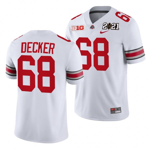 Ohio State Buckeyes Taylor Decker 2021 Sugar Bowl Champions Jersey White College Football Playoff Away