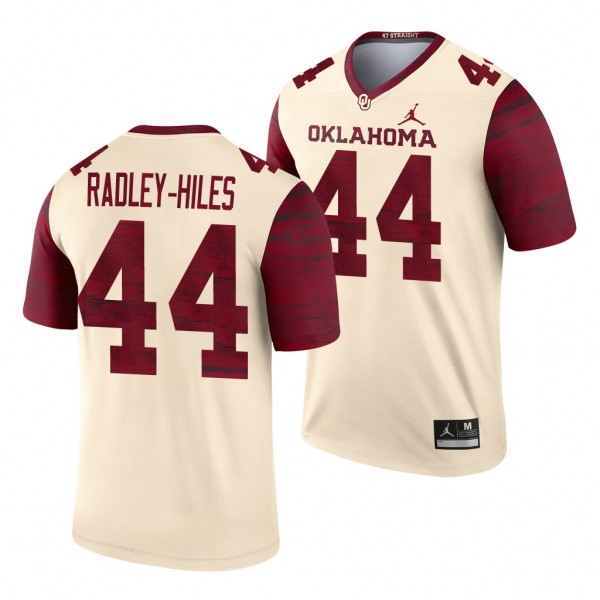 Oklahoma Sooners Brendan Radley-Hiles 44 Cream Leg...