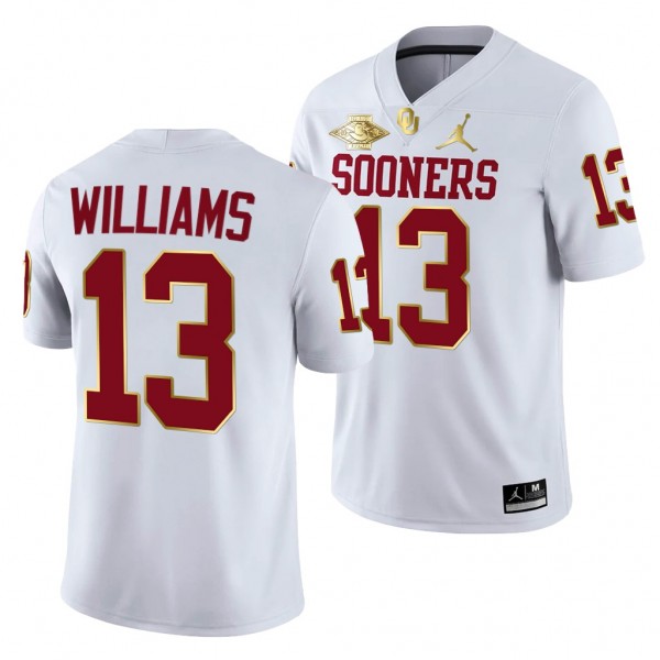 Oklahoma Sooners Caleb Williams 13 White 2021 Red ...