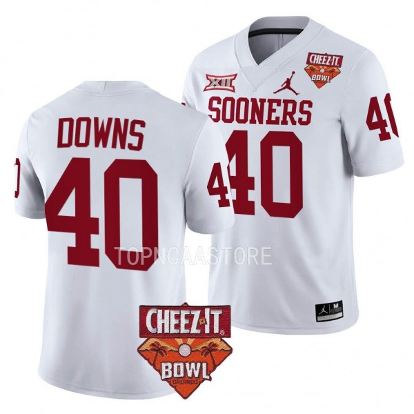 Ethan Downs Oklahoma Sooners 2022 Cheez-It Bowl Wh...