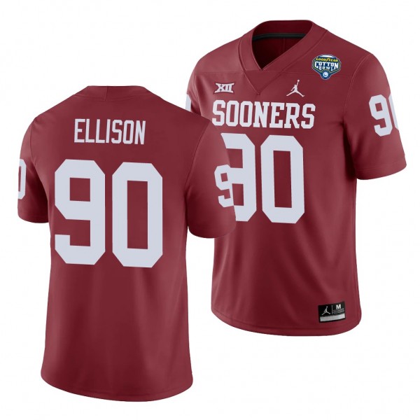Oklahoma Sooners Josh Ellison Crimson 2020 Cotton ...