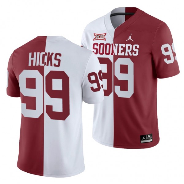 Oklahoma Sooners Marcus Hicks 99 White Crimson Spl...