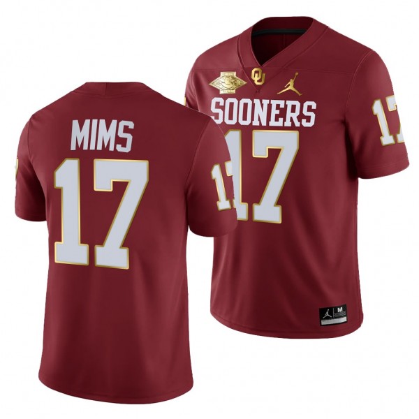 Oklahoma Sooners Marvin Mims 17 Crimson 2021 Red R...