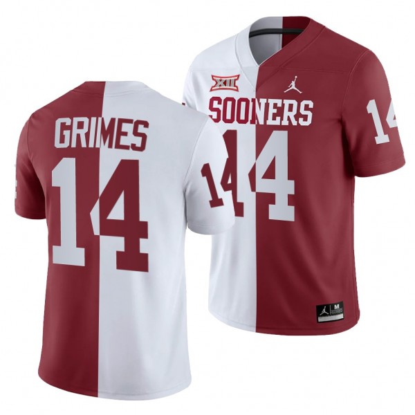 Oklahoma Sooners Reggie Grimes 14 White Crimson Sp...