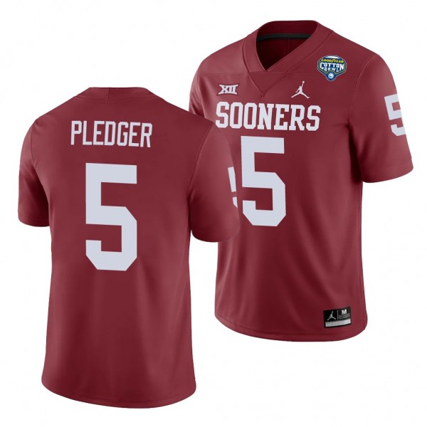 Oklahoma Sooners T.J. Pledger Crimson 2020 Cotton ...