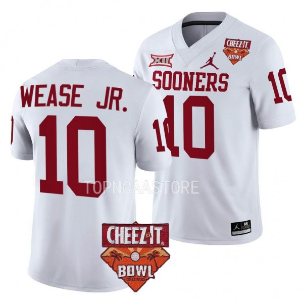 Theo Wease Oklahoma Sooners 2022 Cheez-It Bowl Whi...
