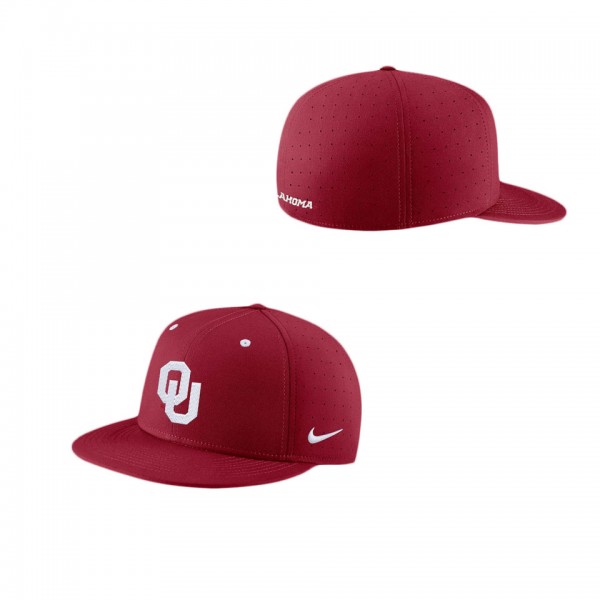 Oklahoma Sooners True Performance Fitted Hat Crims...