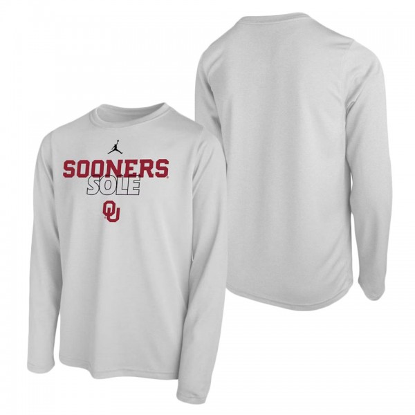 Oklahoma Sooners Youth Sole Bench T-Shirt White