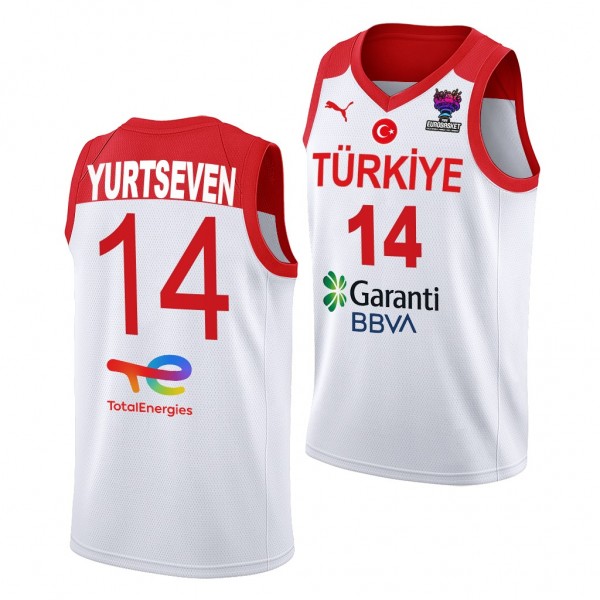 Omer Yurtseven Turkey FIBA EuroBasket 2022 White #...