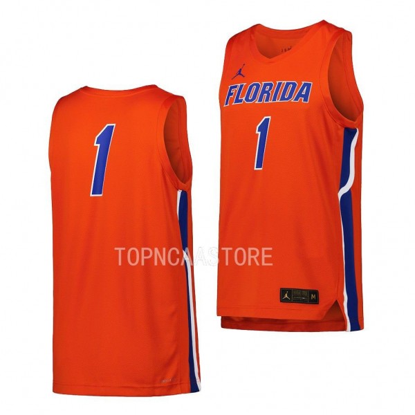 Florida Gators Replica Basketball #1 Orange Jersey