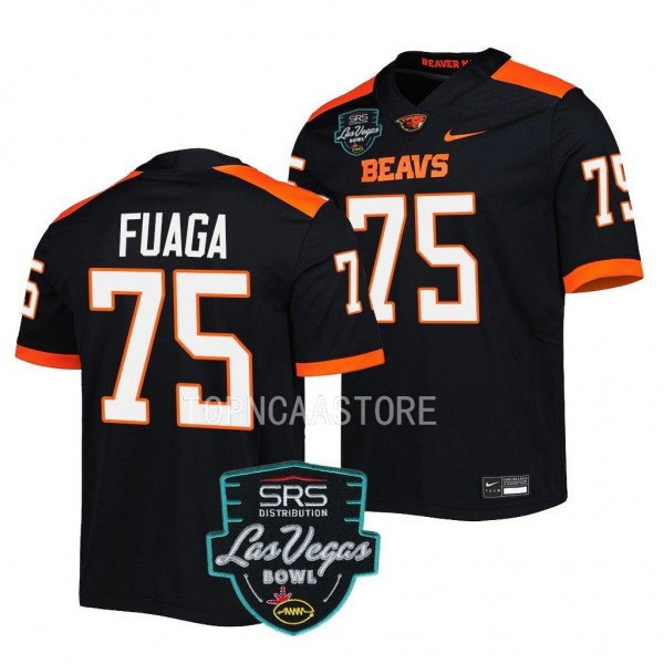 Taliese Fuaga Oregon State Beavers 2022 Las Vegas Bowl Black Football Jersey