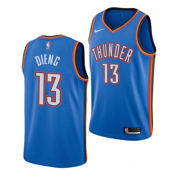 2022 NBA Draft Thunder #13 Ousmane Dieng Blue Icon Edition Jersey
