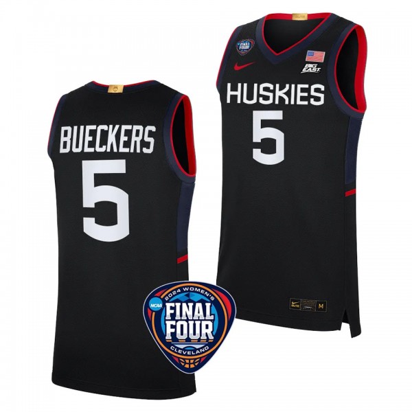 UConn Huskies Paige Bueckers Black #5 2024 NCAA Ma...