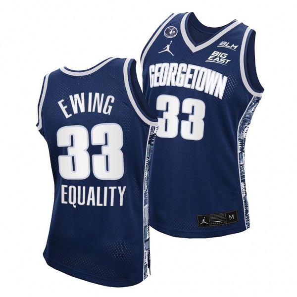 Georgetown Hoyas Patrick Ewing Navy 2021 Equality ...