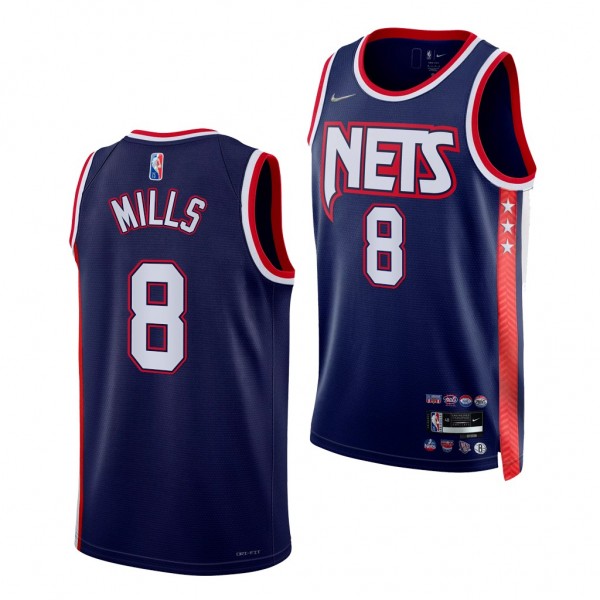 NBA Draft Patty Mills #8 Nets Blue Jersey 2021-22 ...