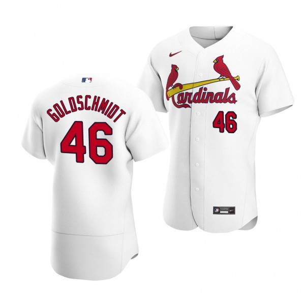 Paul Goldschmidt St. Louis Cardinals #46 White Aut...