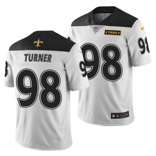 Payton Turner New Orleans Saints 2021 NFL Draft City Edition White Jersey Men's