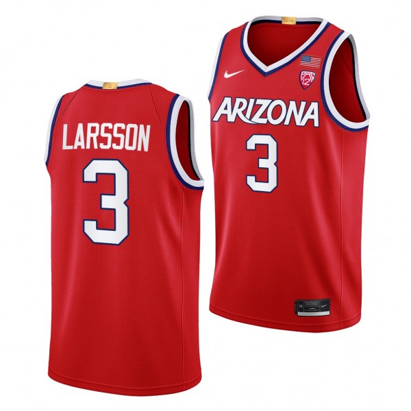 Pelle Larsson Arizona Wildcats #3 Red College Basketball Jersey 2022-23