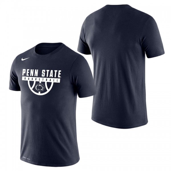 Penn State Nittany Lions Basketball Drop Legend Performance T-Shirt Navy