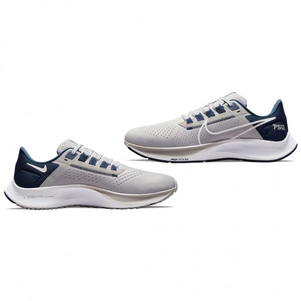 Penn State Nittany Lions Unisex Zoom Pegasus 38 Running Shoes Gray