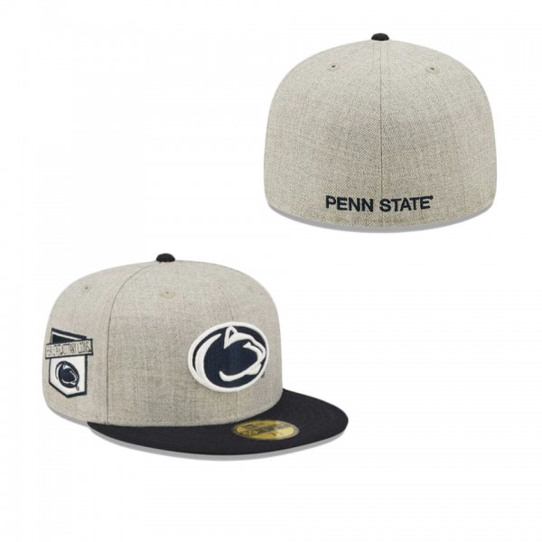 Penn State Nittany Lions Grey Heather Patch 59FIFT...