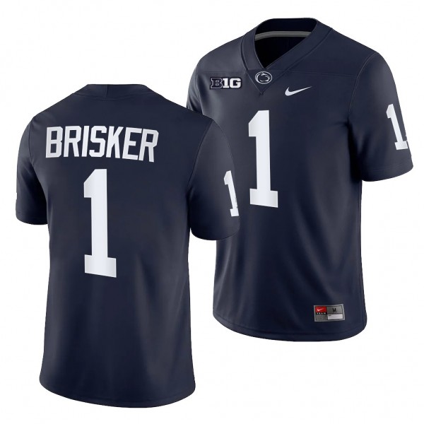 Penn State Nittany Lions Jaquan Brisker 1 Navy 2021-22 College Football Game Jersey Men