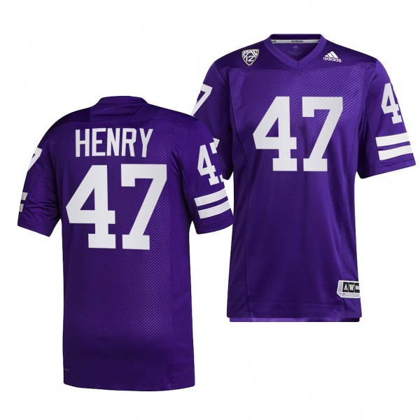 Washington Huskies Peyton Henry #47 Purple 91 Thro...