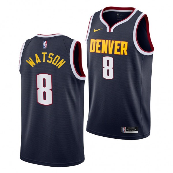 2022 NBA Draft Nuggets Peyton Watson Navy Icon Edi...