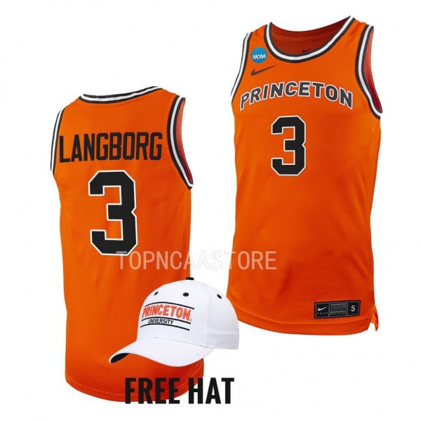 Princeton Tigers Ryan Langborg 2023 NCAA March Mad...