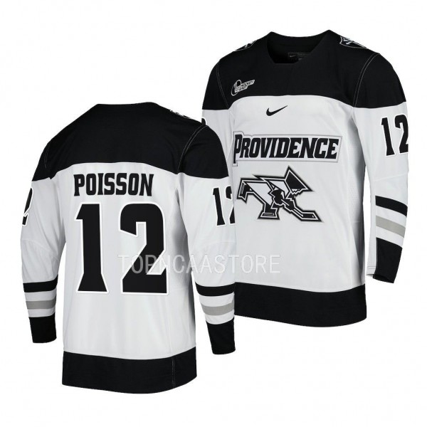 Providence Friars Nick Poisson Replica Hockey White #12 Jersey