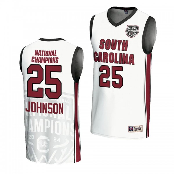 Raven Johnson South Carolina Gamecocks #25 White 2...