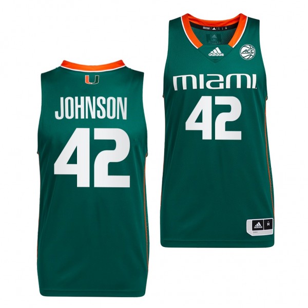 Miami Hurricanes Reggie Johnson #42 Green College ...