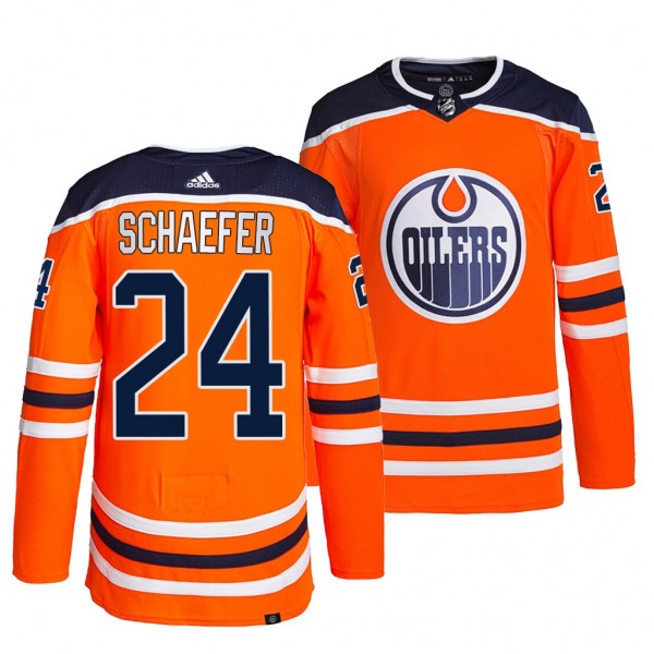 2022 NHL Draft Reid Schaefer Oilers #24 Orange Aut...