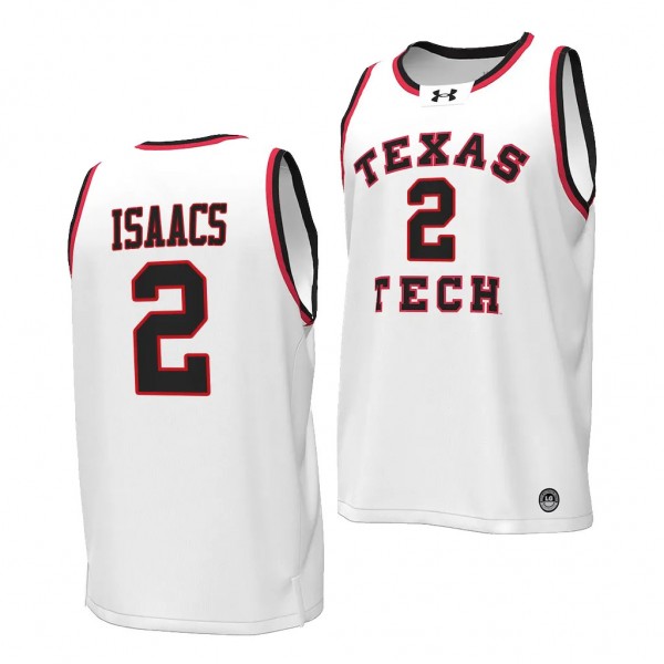 Ricky Pop Isaacs Texas Tech Red Raiders #2 White T...