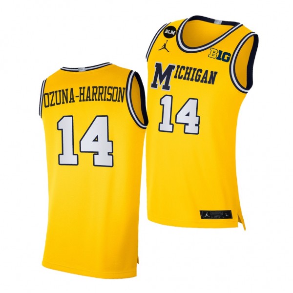 Michigan Wolverines Rico Ozuna-Harrison Yellow 202...