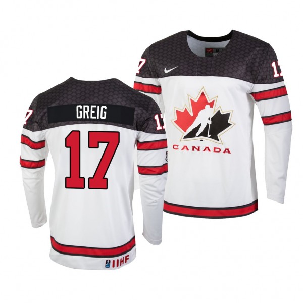 Canada Hockey Ridly Greig White 2022 IIHF World Ju...