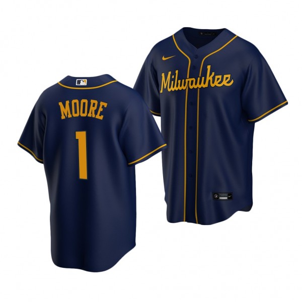 Robert Moore Milwaukee Brewers 2022 MLB Draft Jers...