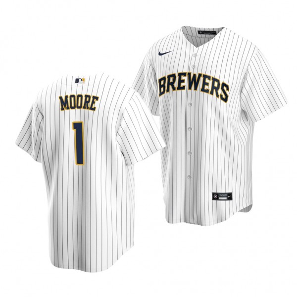 Robert Moore Milwaukee Brewers 2022 MLB Draft Jersey White Home Replica