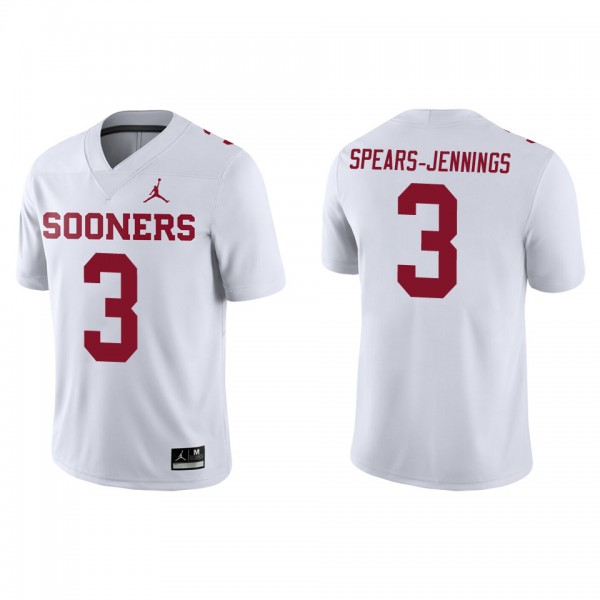 Robert Spears-Jennings Oklahoma Sooners Jordan Brand Game College Football Jersey White