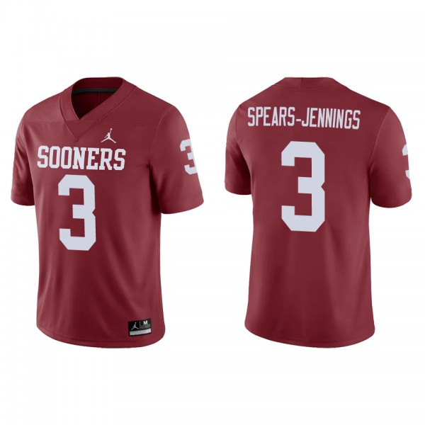Robert Spears-Jennings Oklahoma Sooners Jordan Brand Game College Football Jersey Crimson