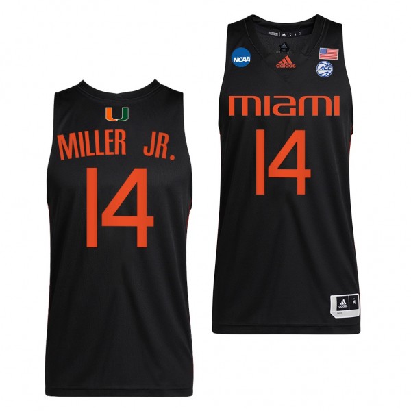 Rodney Miller Jr. Miami Hurricanes 2022 NCAA March Madness Sweet 16 Jersey - Black