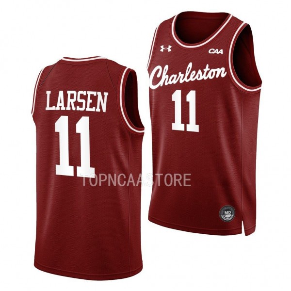 Charleston Cougars Ryan Larsen Maroon #11 Throwbac...