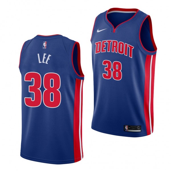 Saban Lee Detroit Pistons 2020 NBA Draft Blue Jers...