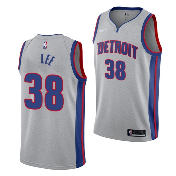 Saban Lee Detroit Pistons 2020 NBA Draft Gray Jers...