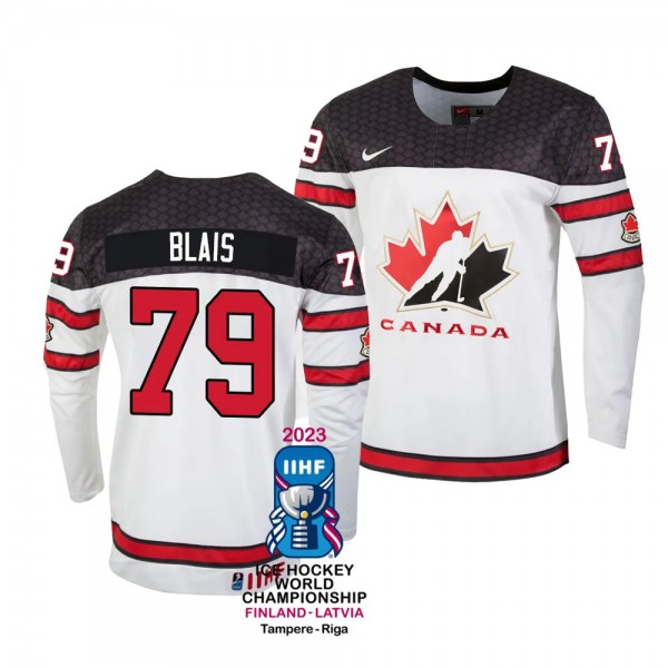 Canada Hockey Sammy Blais #79 White Home Jersey 20...